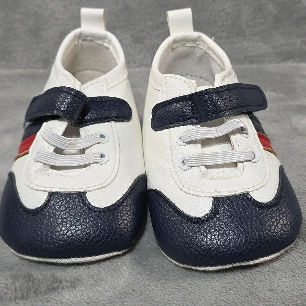 First Steps Baby Shoes 6-9‎ Months Red White Blue
